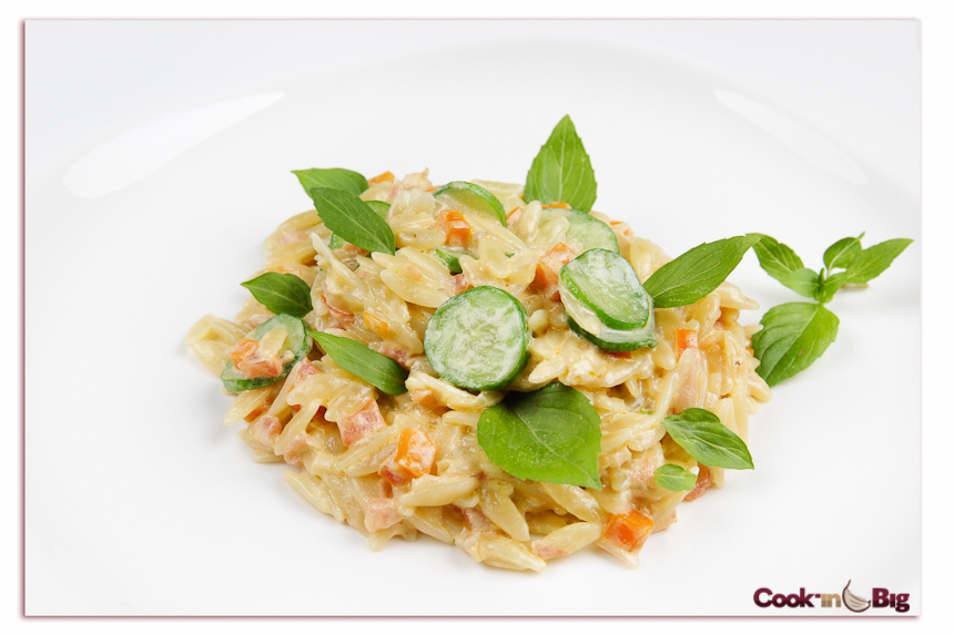Kritharaki Griego con Albahaca y Ajo Spring Blanco