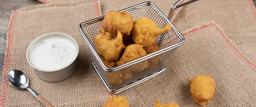Buñuelos de Calabaza con Ajo Castaño