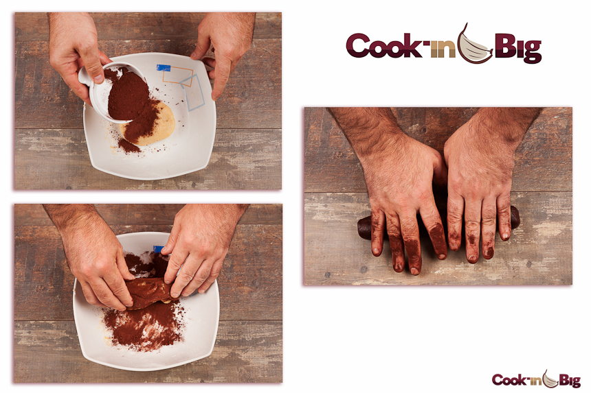 Galletas de Mantequilla con Ajo Morado y Cacao Amargo.