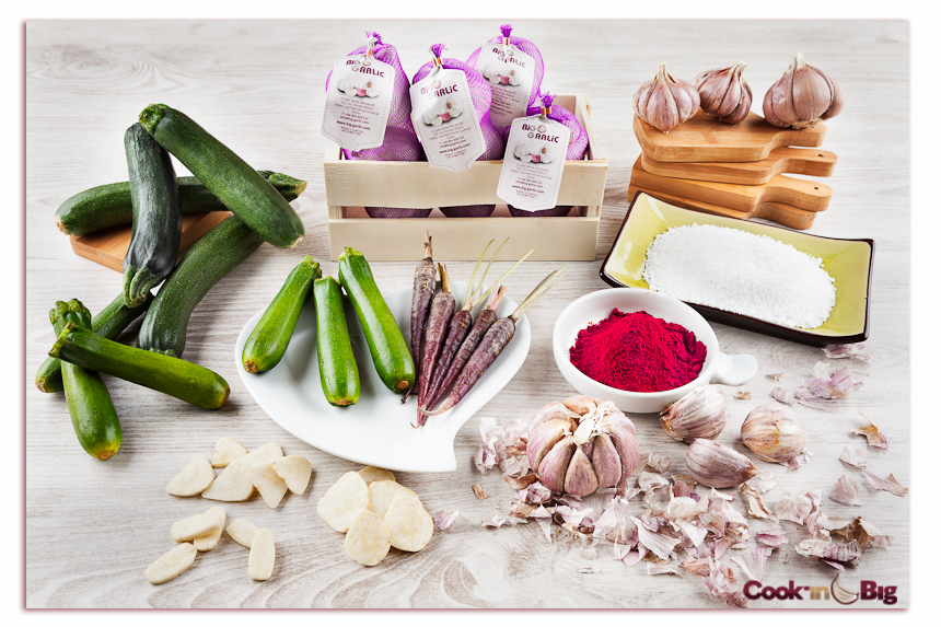 Ingredientes Corazón de Tiernas Verduritas y Ajo Castaño.
