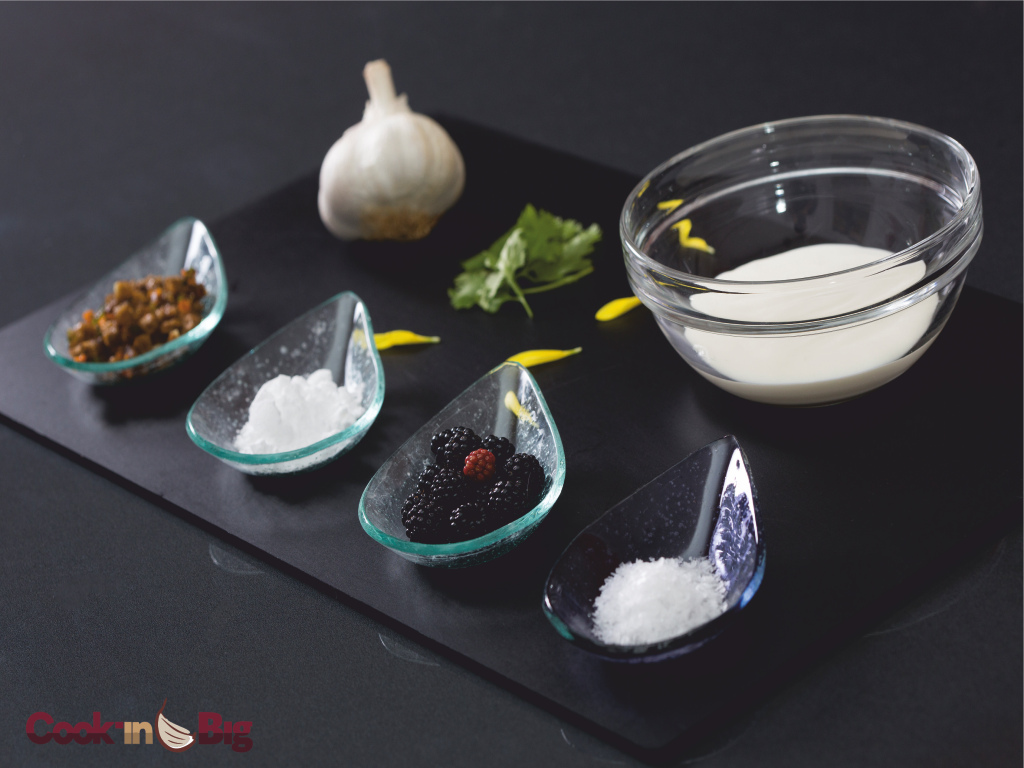 Ingredientes Receta Falsas Yemas de Ajo con Manitol