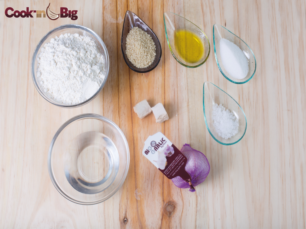 Ingredientes Receta Grisines de Ajo y Sésamo