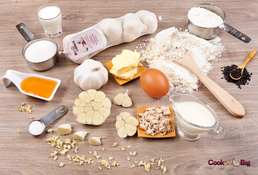 Ingredientes Tortitas de Ajo con Miel y Nata