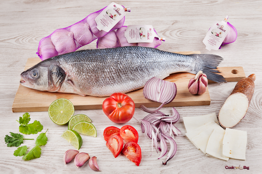 Lubina con Ajo Morado - Ingredientes