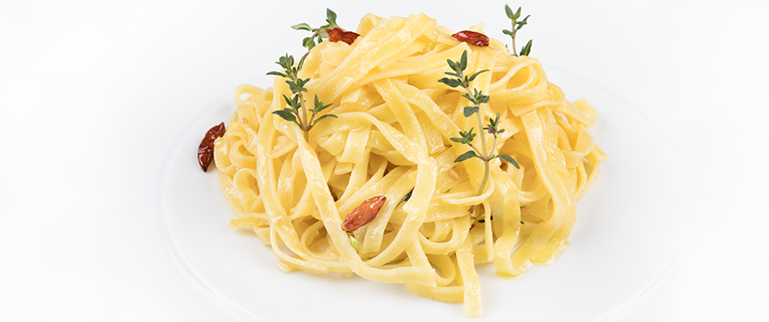 Pasta Fresca con Ajo Spring Violeta