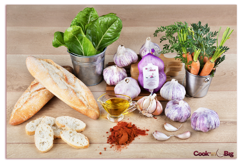 Sopa de Acelgas con Ajo Spring Violeta