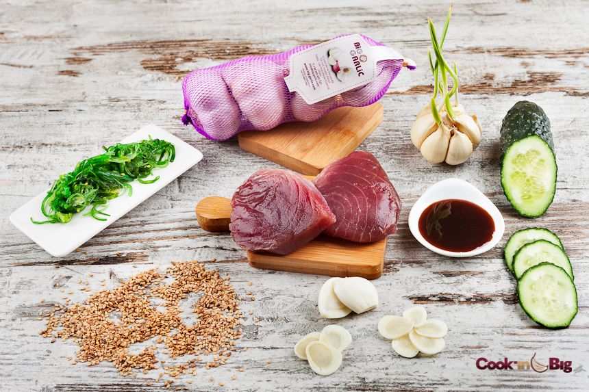 Tataki de Atun con Ajo - Ingredientes